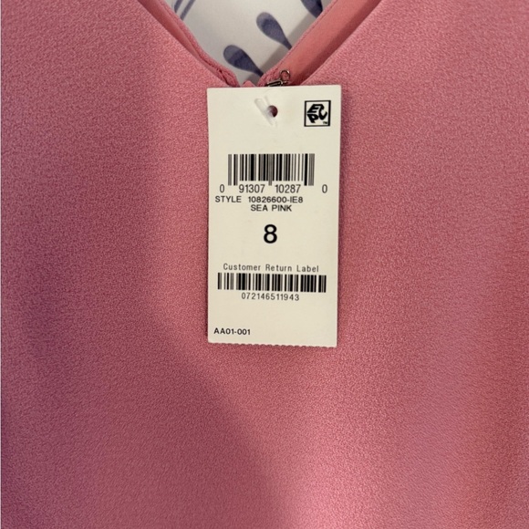 INC International Concepts Barbie Pink V-Neck Jumpsuit Tie Waist size 8 women’s - Picture 4 of 8